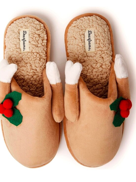 dearfoams Other - Deerfoams Men's Turkey Thanksgiving Plush Slippers NWT Size 9-10
